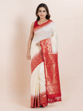 KAVVYA off-white weaving silk saree
